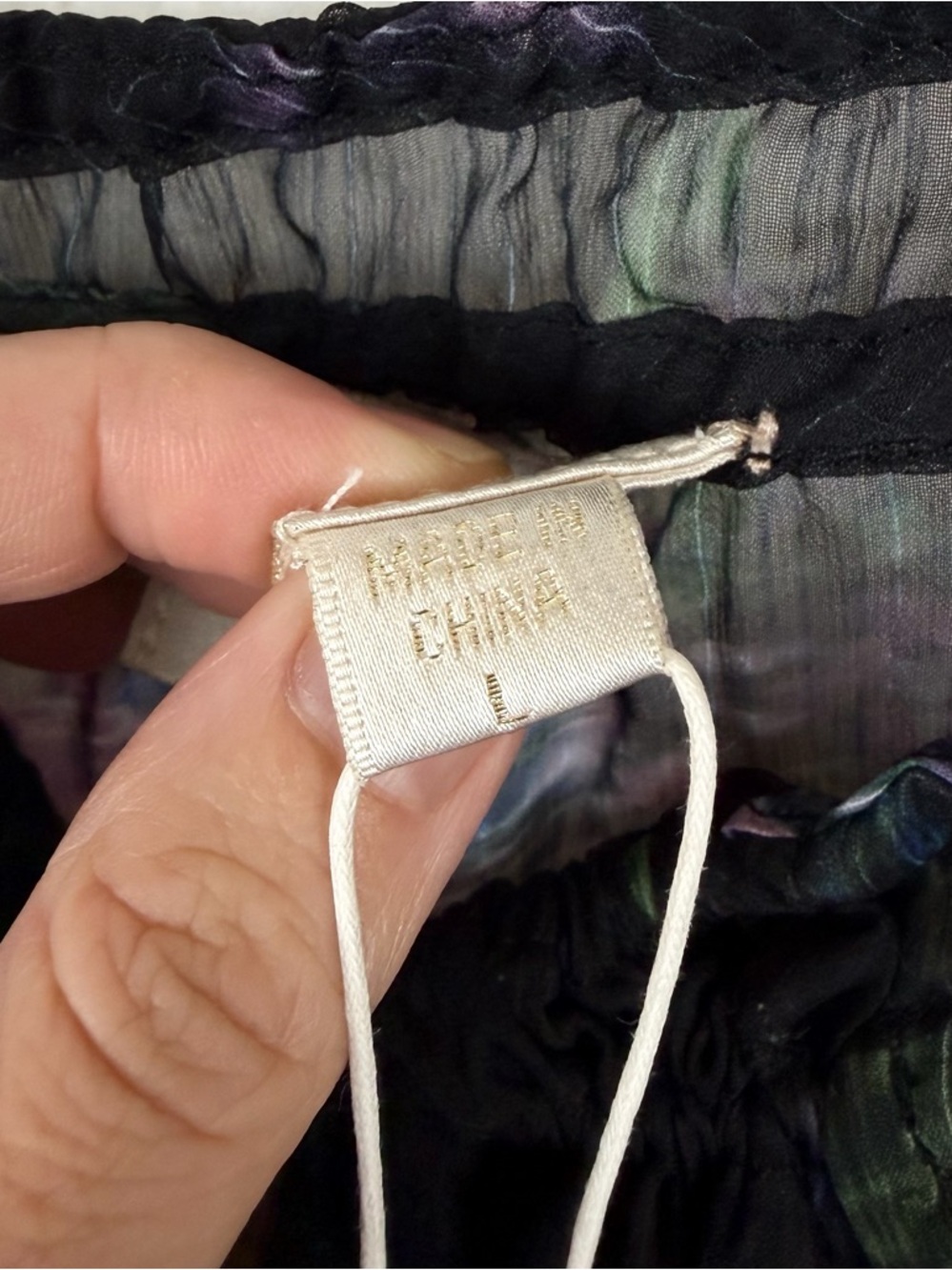 (NWT) THE JETSET DIARIES • Black/Multi Floral Peony Semi-Sheer Maxi Dress, L - Picture 13 of 14